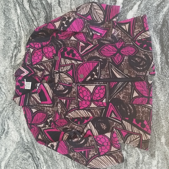 (M) Parsley & Sage Blazer Colorful and Fun 100% Cotton Shell Business Casual - Picture 1 of 7